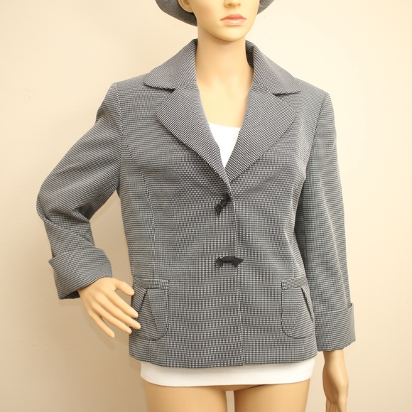 Tahari Jackets & Blazers - NEW Tahari Black/White Casual Work Blazer Jacket